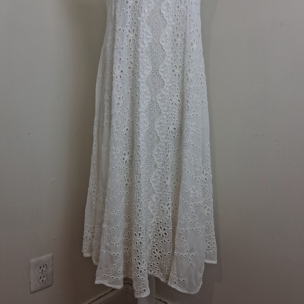 Johnny Was Eyelit White Dress Size XS - Picture 9 of 12